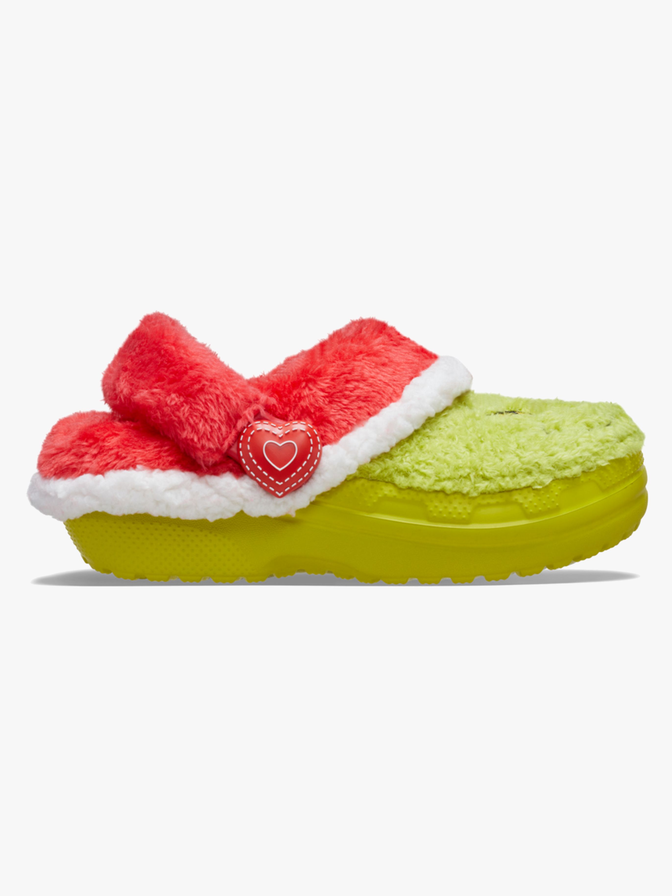 Crocs Grinchen Classic Kids Fodrade Tofflor, Multi, 23-24