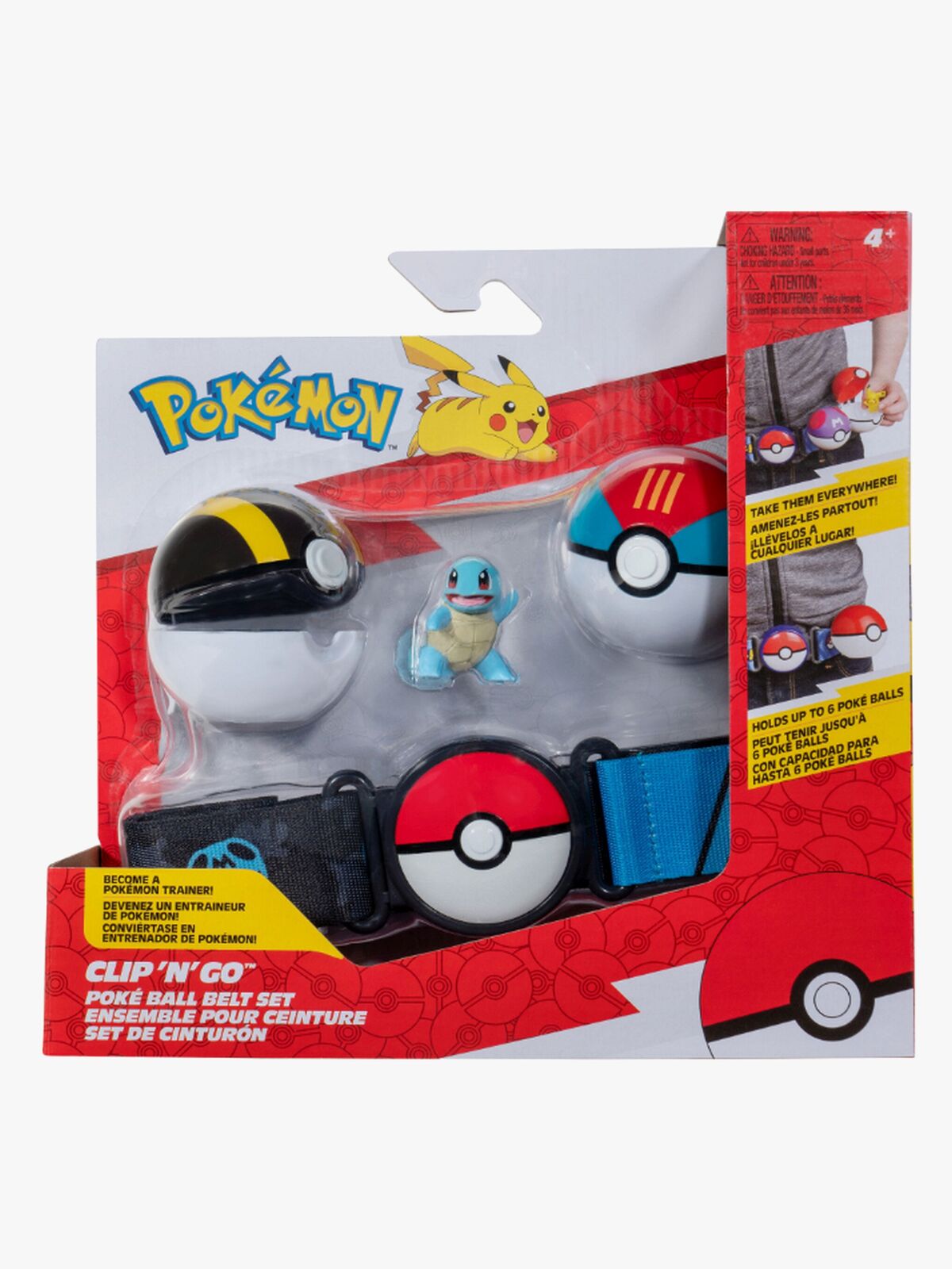 Pokémon Clip 'N' Go Bälte Lekset Squirtle med Pokéboll