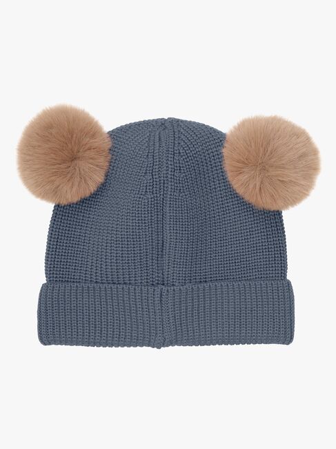 Huttelihut Mössa Merinoull med Pompoms, Turbulence