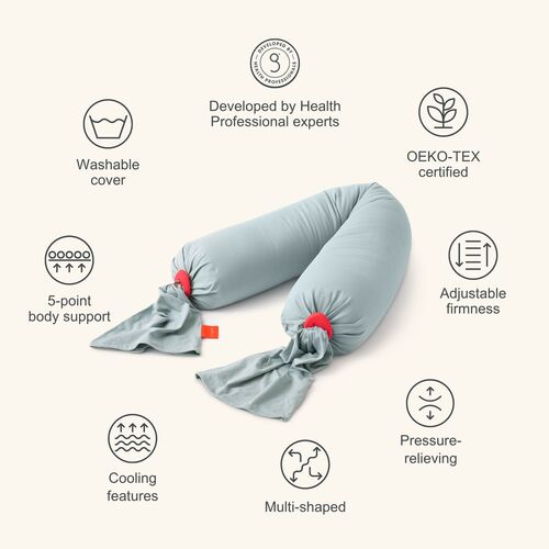 bbhugme Gravid- och Amningskudde, Eucalyptus