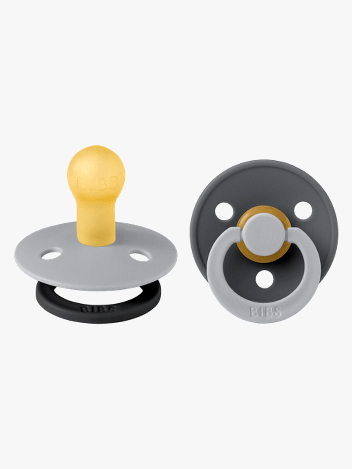 BIBS Studio Colour Fusion Napp 2-Pack Stl 1, Cloud Iron mix