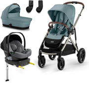 Cybex GAZELLE S Duovagn inkl. Beemoo Route Babyskydd & Bas, Sky Blue/Mineral Grey
