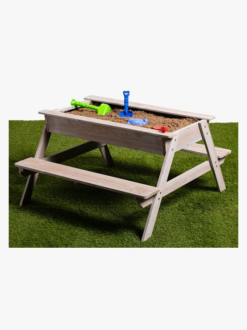 Woodlii Picknickbord med sandlådeöverdrag, Vit