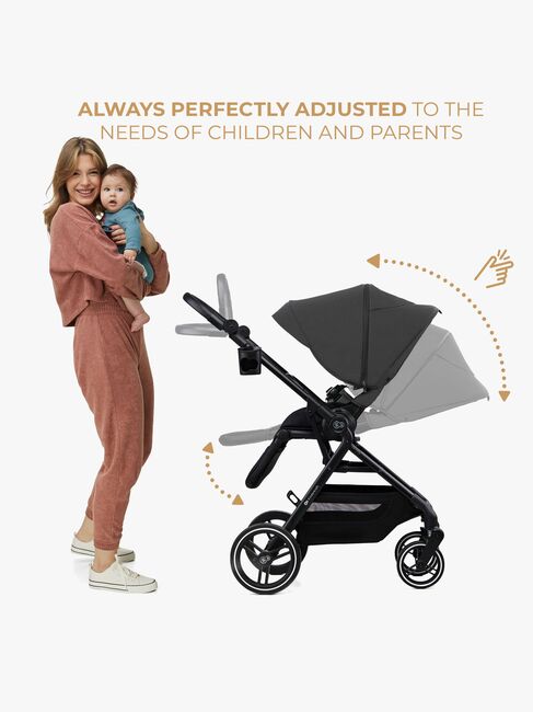 Kinderkraft YOXI 2-in-1 Duovagn, Moonlight Grey