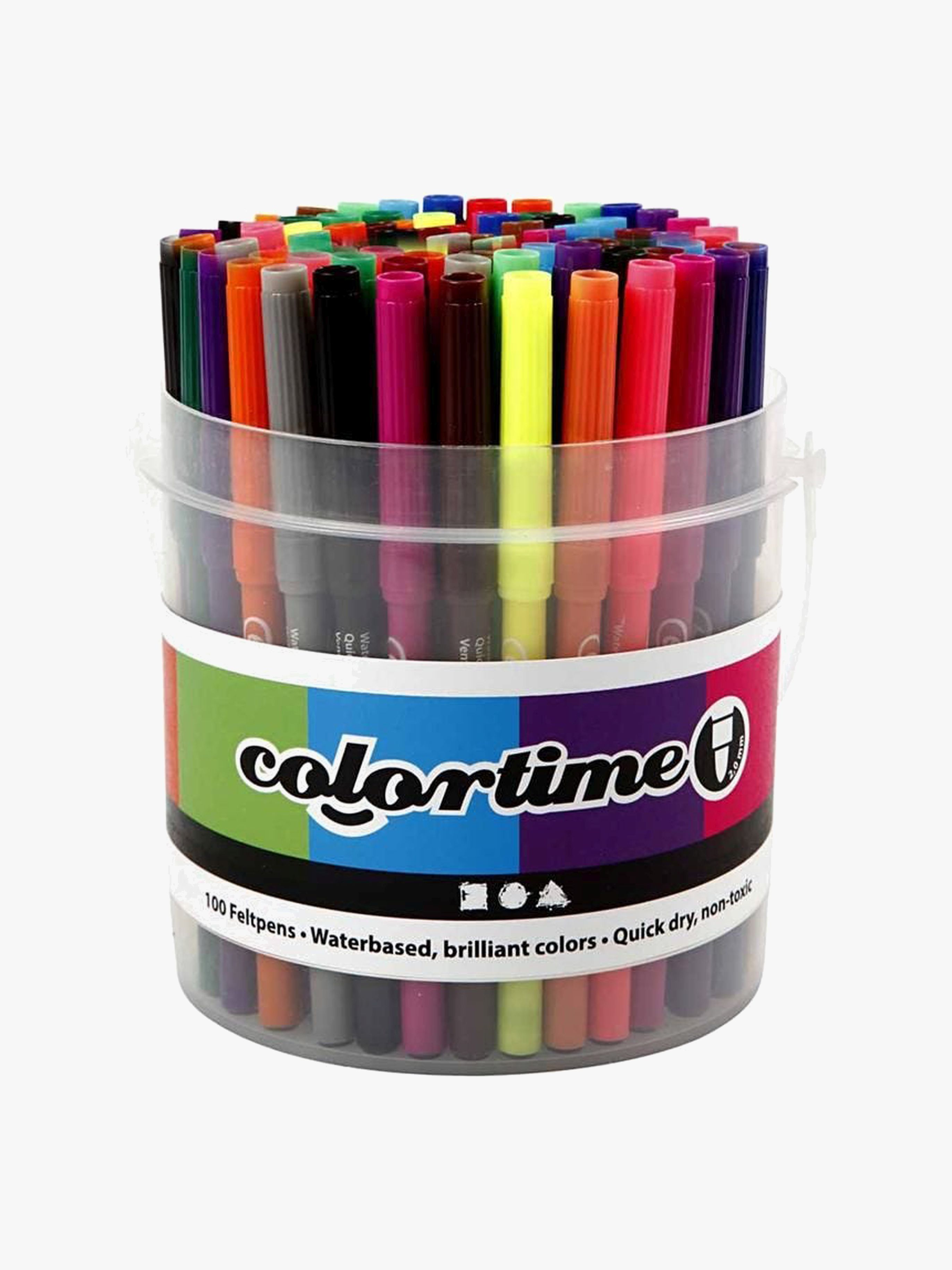 Colortime Dubbeltusch Mixade Färger 100st