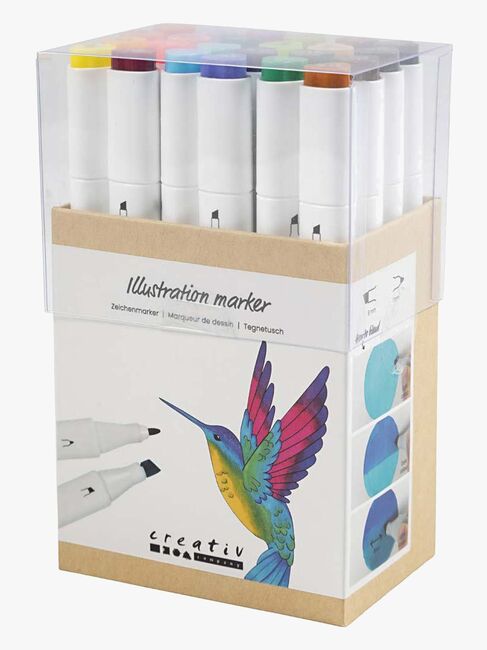 Creativ Company Alkoholbaserade Illustrationsmarkörer Färg 24st