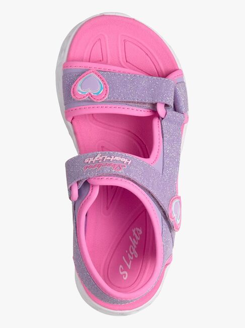 Skechers Heart Lights  Blinkande Sandaler, Purple