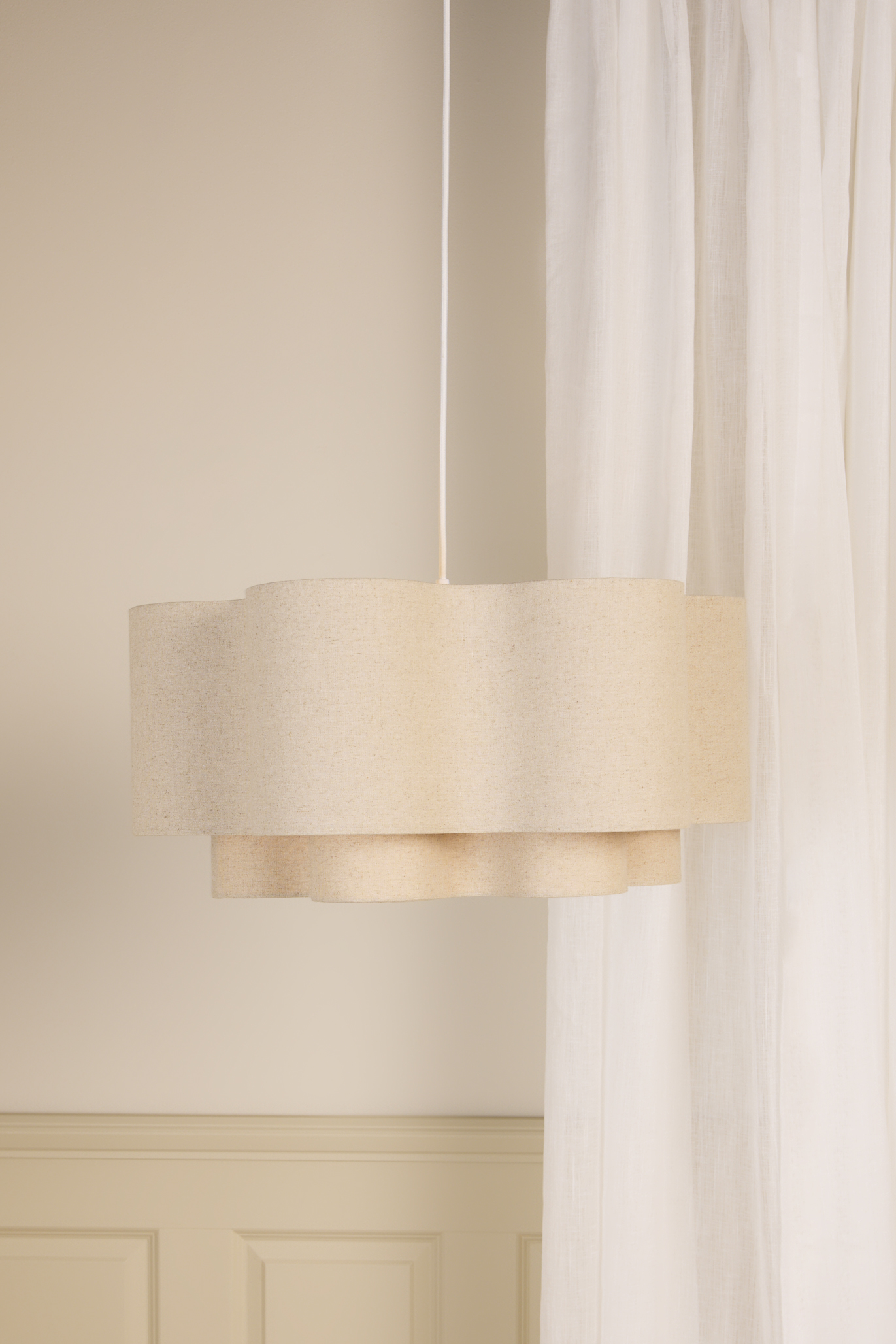 Alice &  Fox Bloom Lampsk&auml;rm, Beige Linen