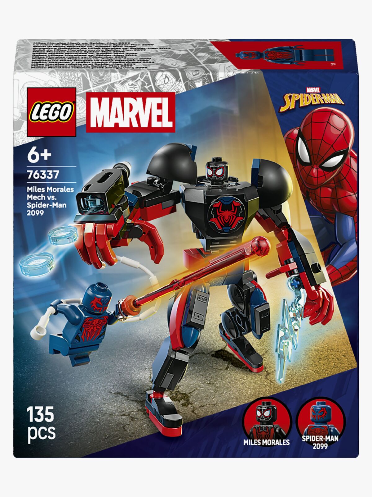 LEGO Super Heroes 76337 Miles Morales robot mot Spider-Man 2099