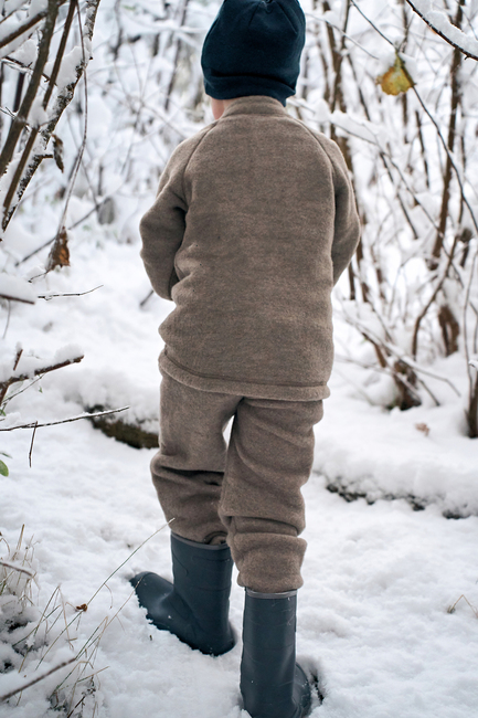 Mikk-Line Ullfleecebyxor Barn, Melange Denver