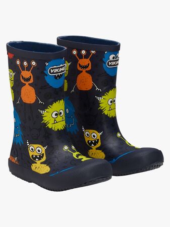 Viking Indie Print Gummistövlar, Navy/Multi