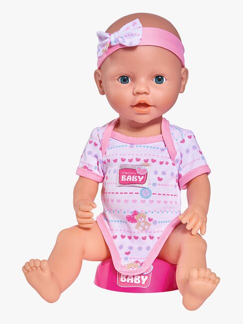 New Born Baby Docka Flicka Med Tillbehör, Rosa