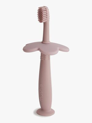 Mushie Flower Lära-tandborste, Blush