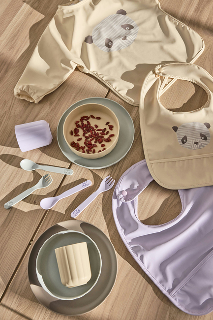 OYOY Lun Lun Panda Haklapp 2-Pack, Vanilla/Lavender