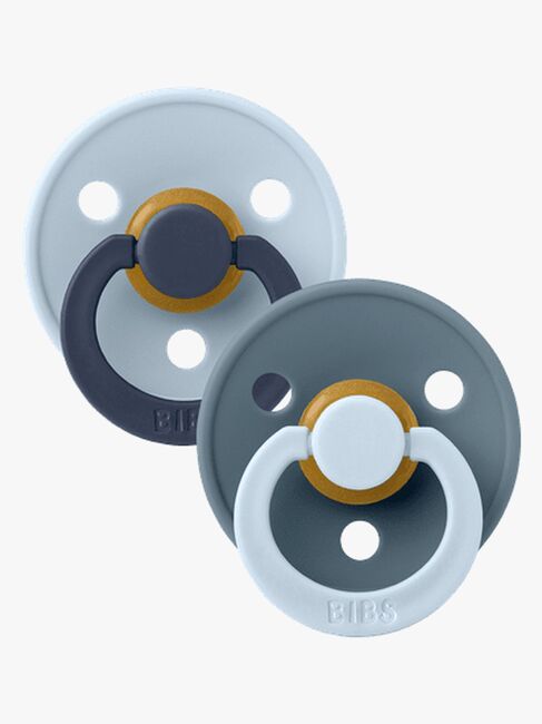 BIBS Studio Colour Fusion Napp 2-Pack Stl 1, Baby Blue Petrol mix