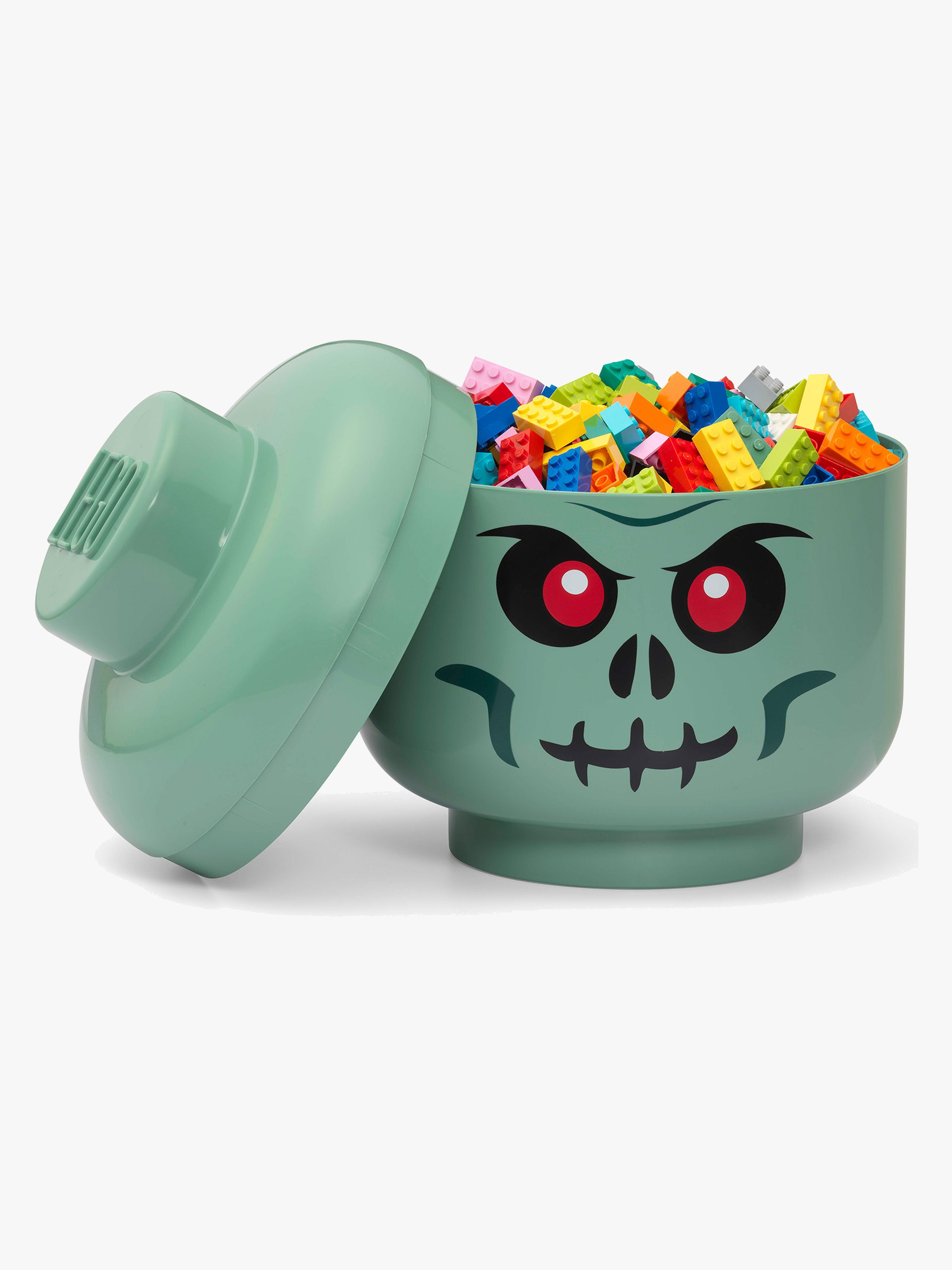 LEGO Förvaring Huvud Skelett Large, Grön, Förvaring Barnrum
