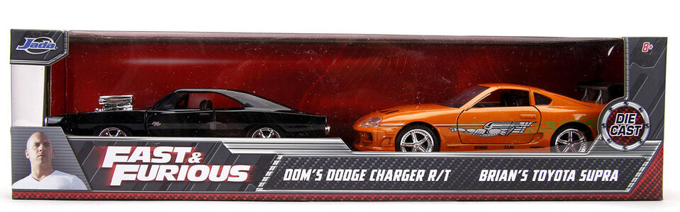 Fast & Furious Dubbelpack Dodge Charger & Toyota Supra 1:32
