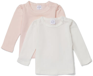 Luca & Lola Sicily Långärmad T-shirt 2-pack, Pink/White 