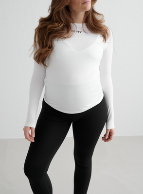 aim'n Soft Basic Maternity  Långärmad Gravidtröja, Vit