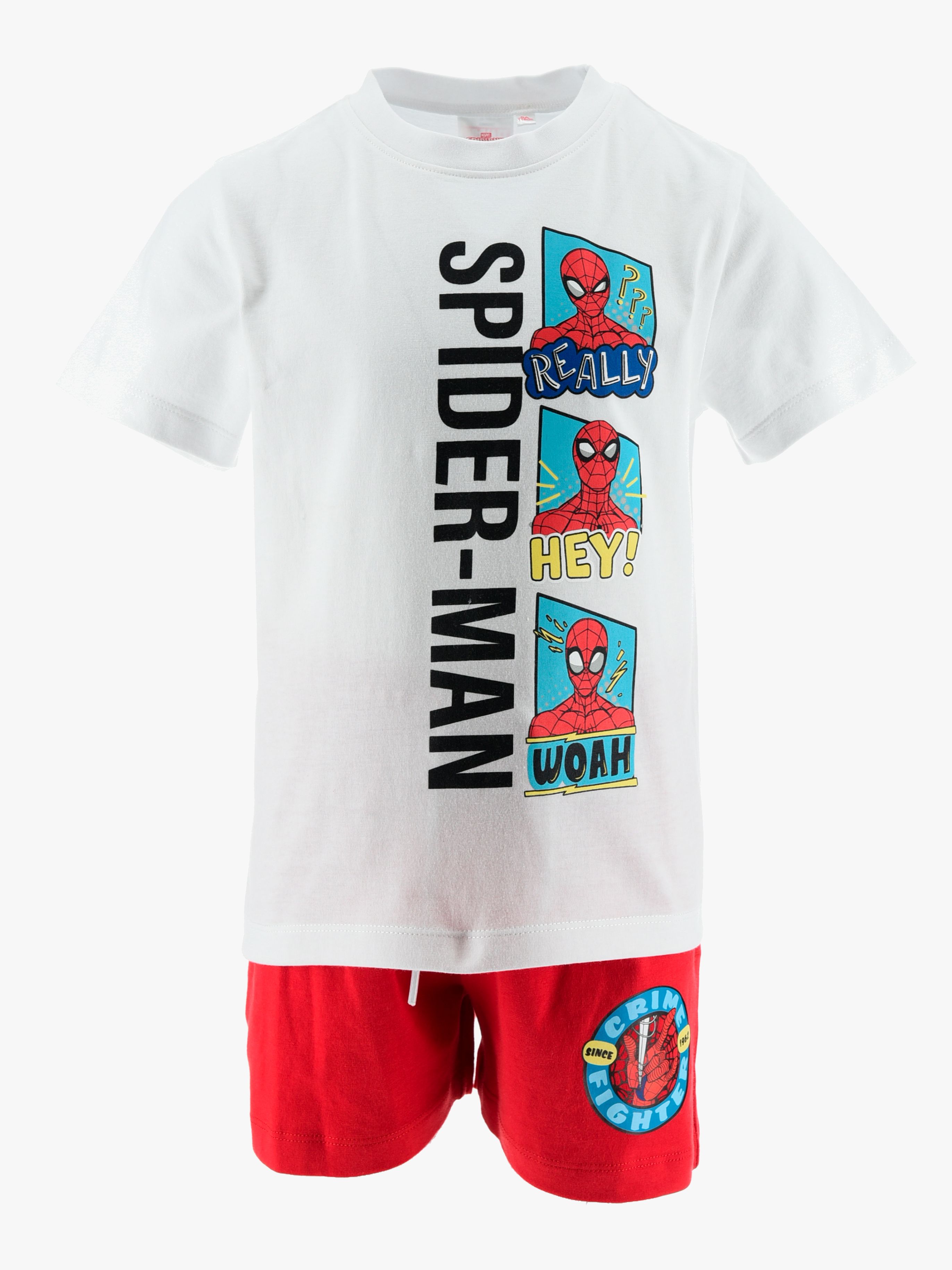 Marvel Spider-Man T-shirt & Shorts Set, Vit, 116-122