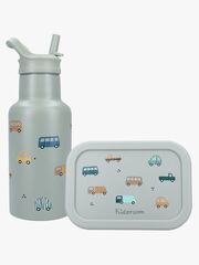 Kidzroom Stainless Steel Flaska & Silikon Matlåda Sweet Cuddles, Grön