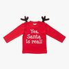 Luca & Lola Baby Kortärmad t-shirt Santa Is Real Deer, Red