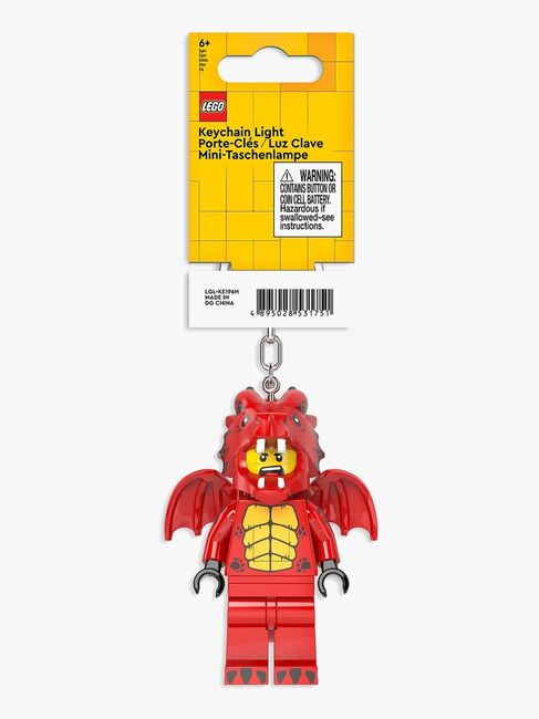 LEGO® Minifigure™ Drakdräkt Kille Nyckelring med LED-lampa