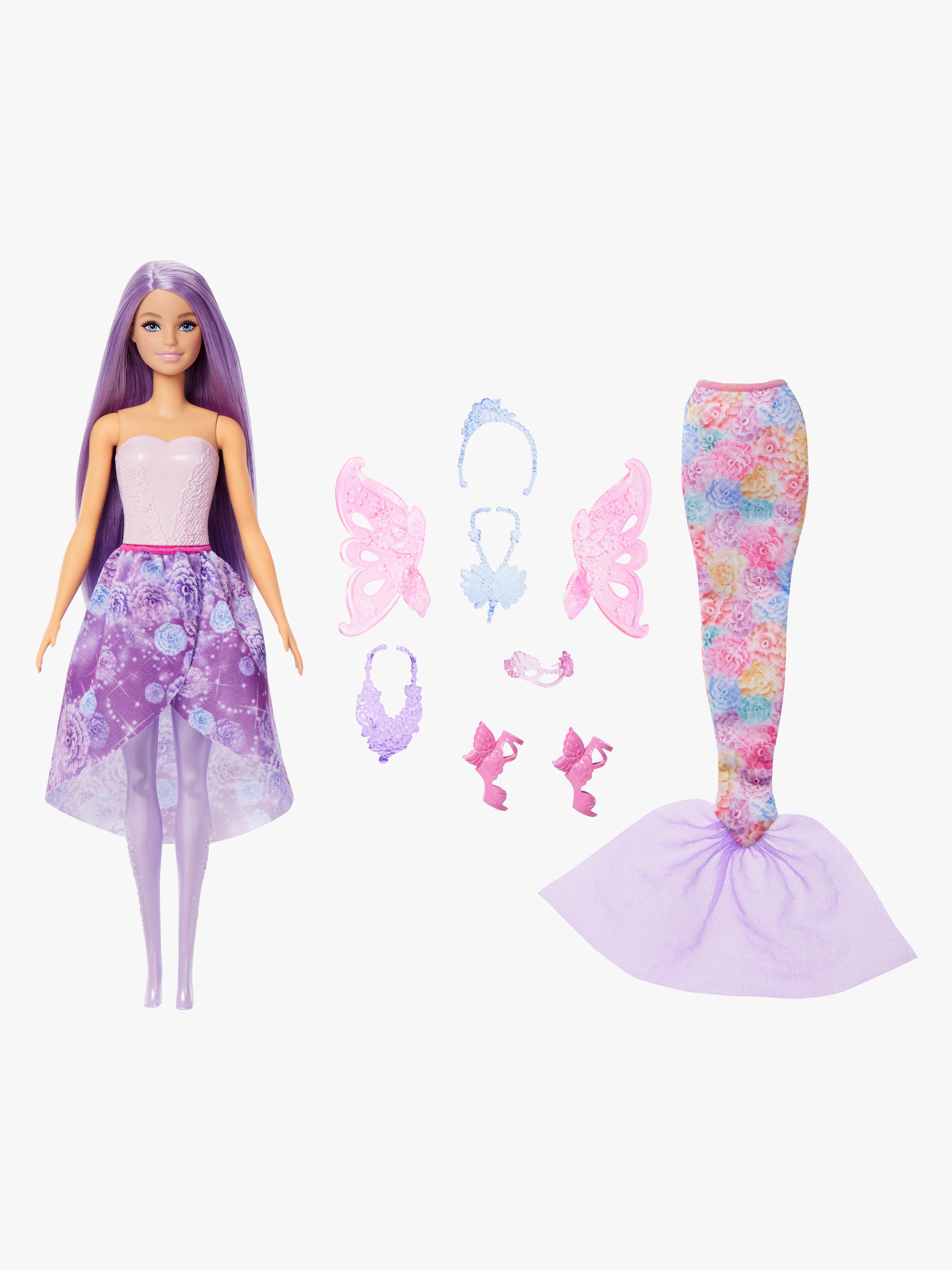 Barbie Fantasy Dress Up Docka Lila Hår
