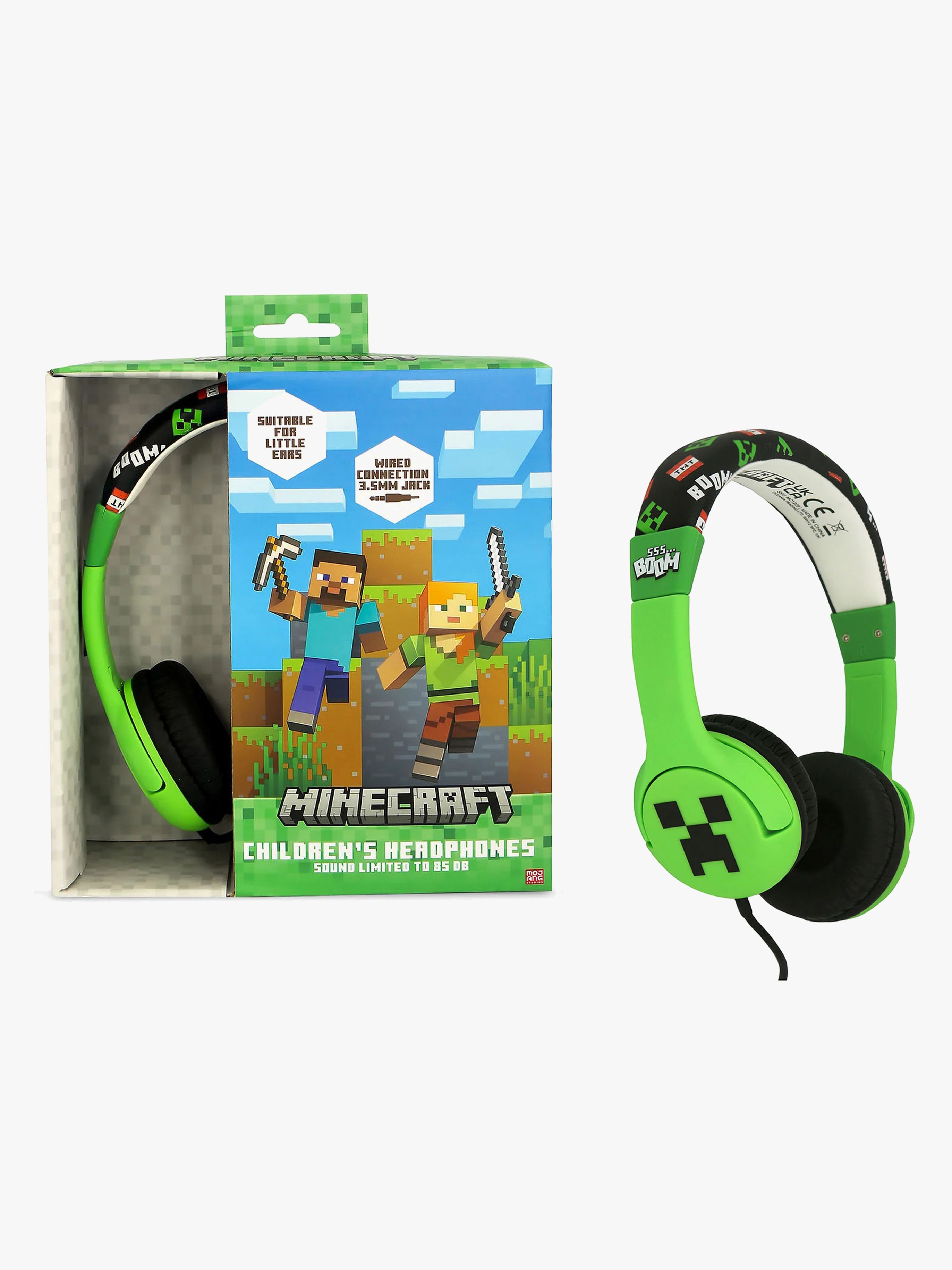 Minecraft Hörlurar med Öron 85dB Creeper