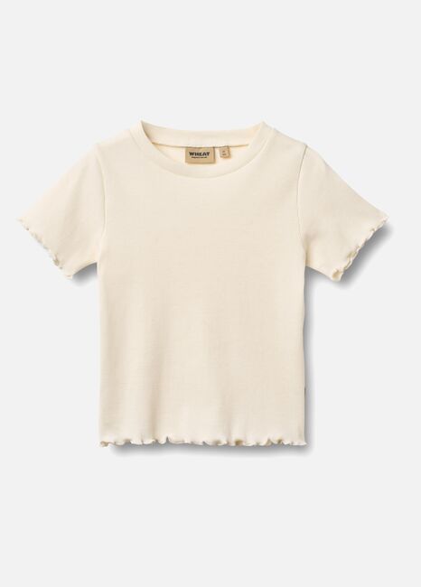 Wheat Alicia  Ribbad T-shirt, Ivory