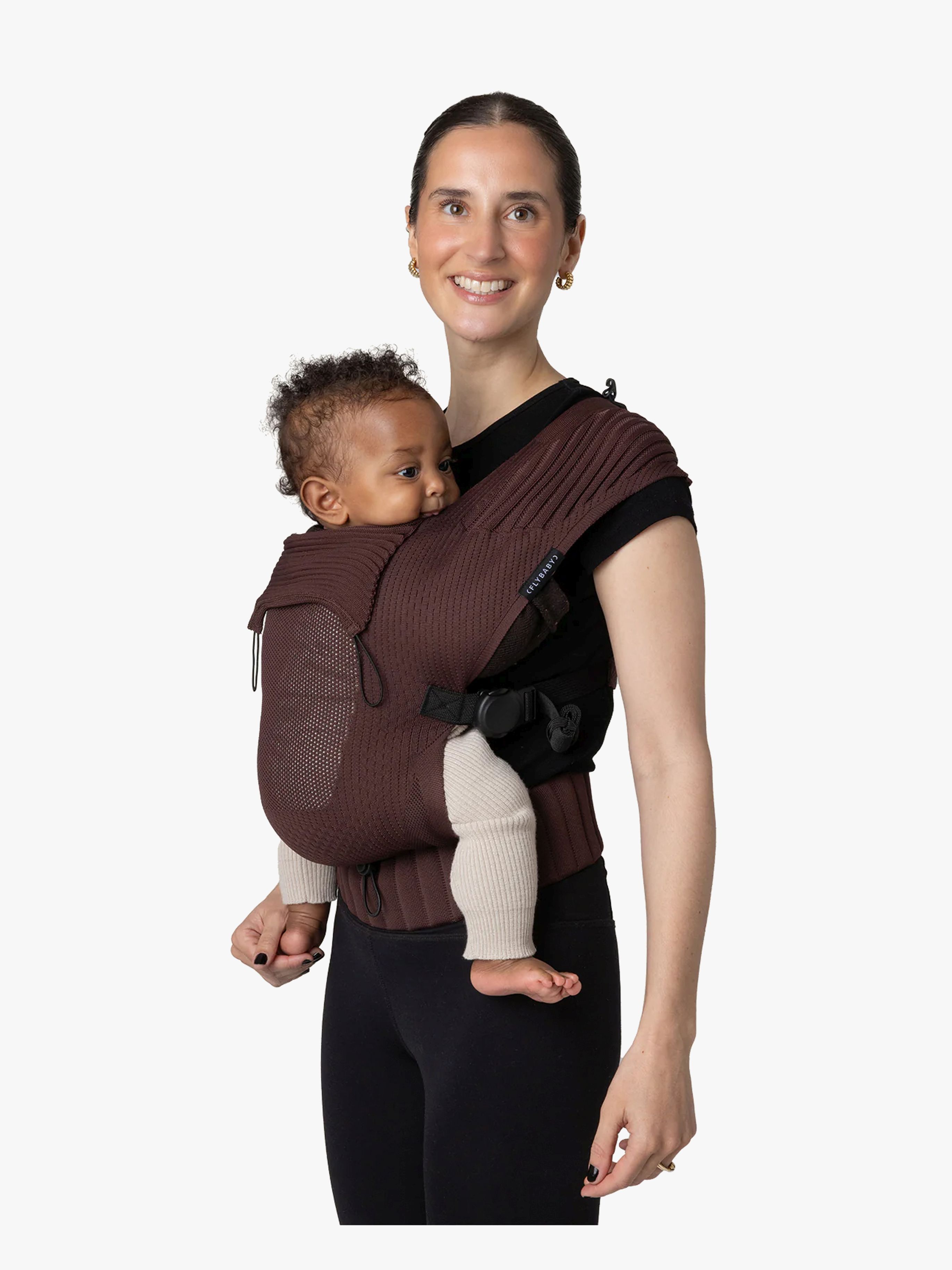 Flybaby Bärsele – ventilerande 3D-mesh med magnetlås, från nyfödd