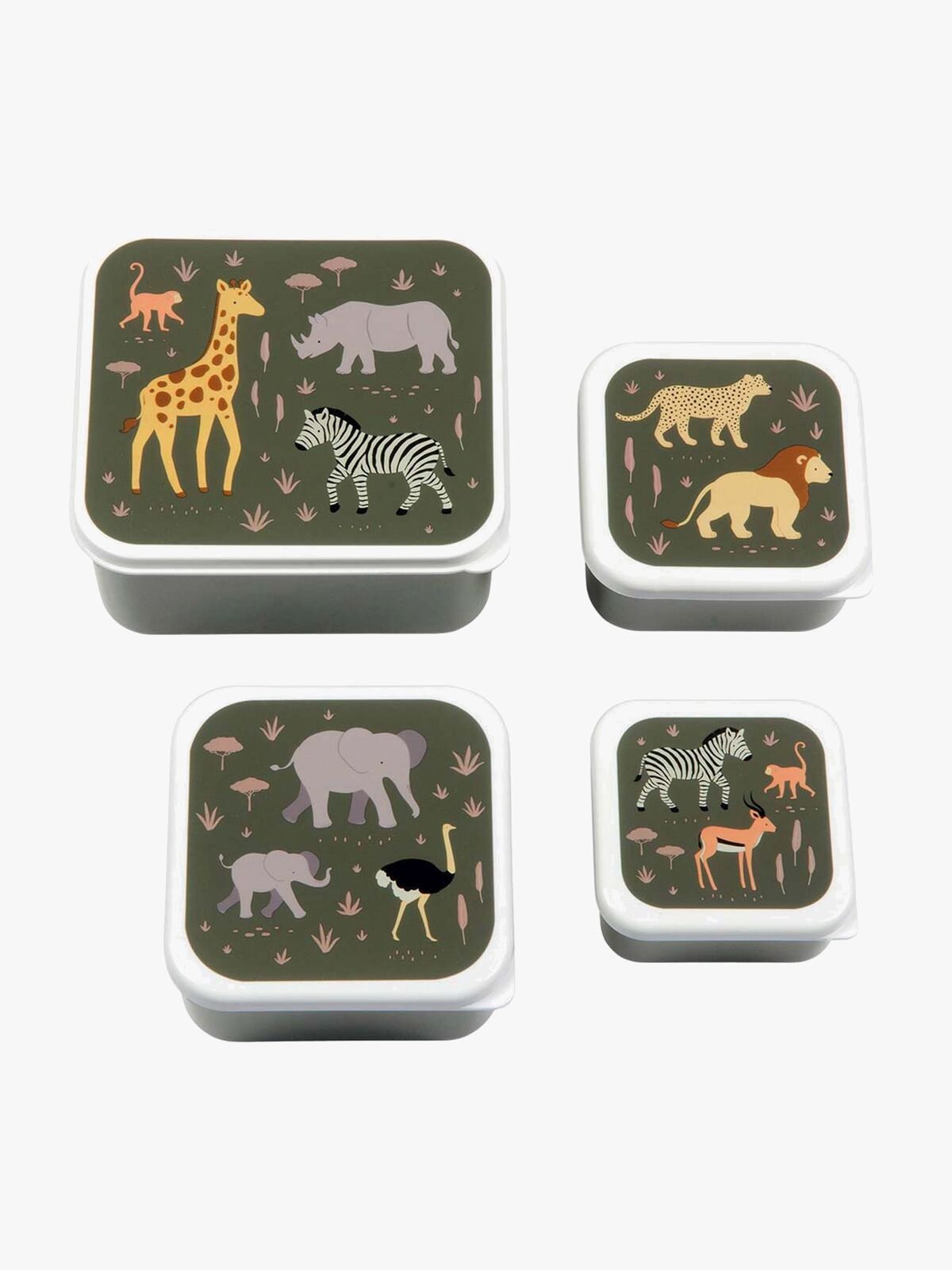 A Little Lovely Company Lunchboxset, Savanna
