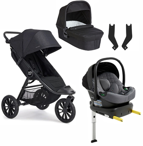 Baby Jogger City Elite 2 Duovagn inkl. Beemoo Route Babyskydd & Bas, Opulent Black/Mineral Grey