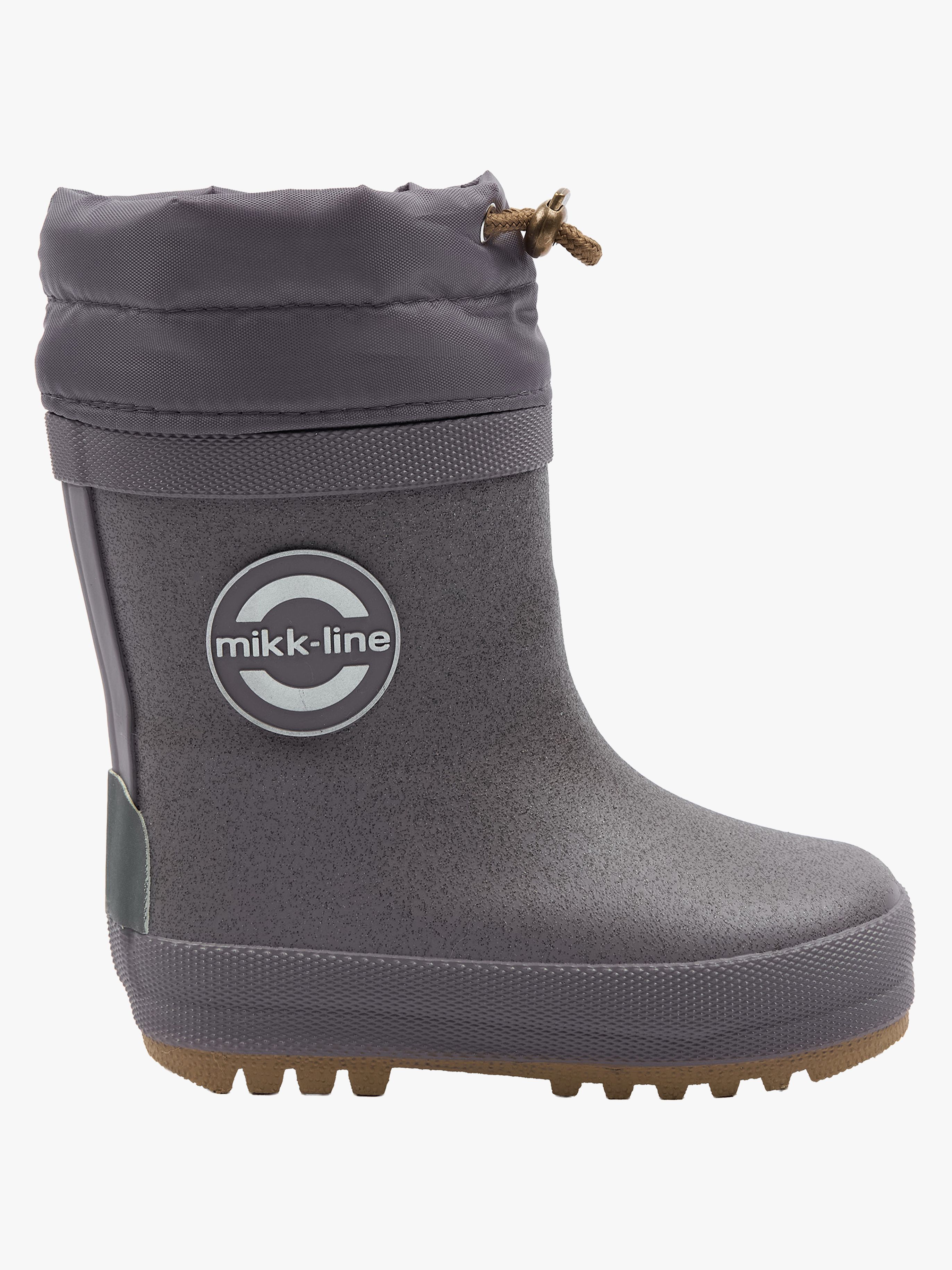 Mikk-Line Glitter Barefoot  Fodrade Gummistövlar, Shark, 27
