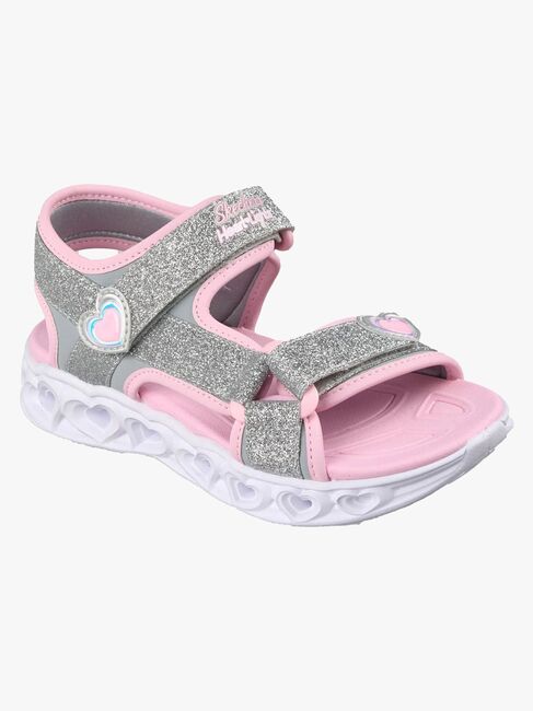Skechers Heart Lights  Blinkande Sandaler, Silver