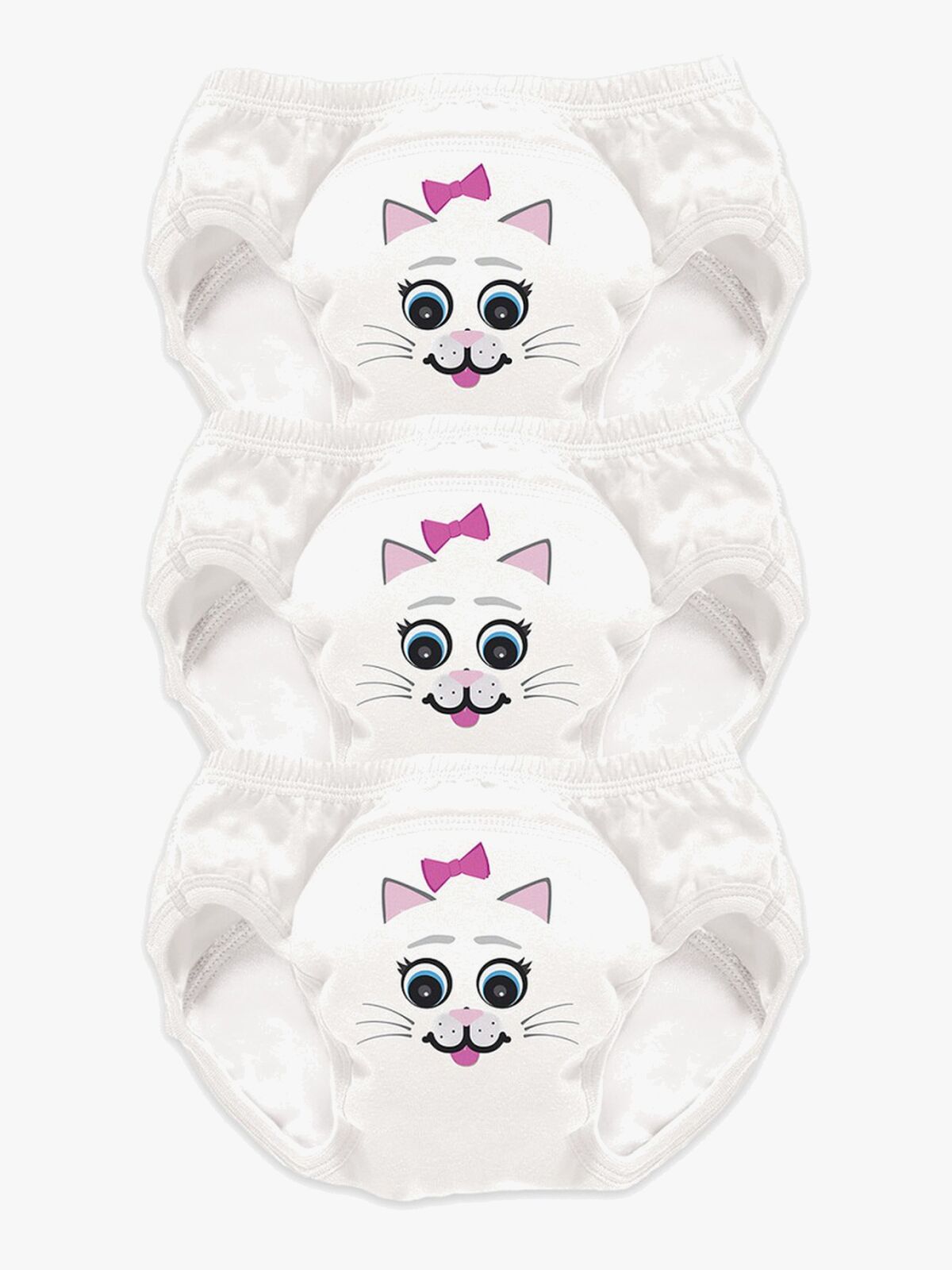My Carry Potty Katt Potträningsbyxor 3-pack, Vit