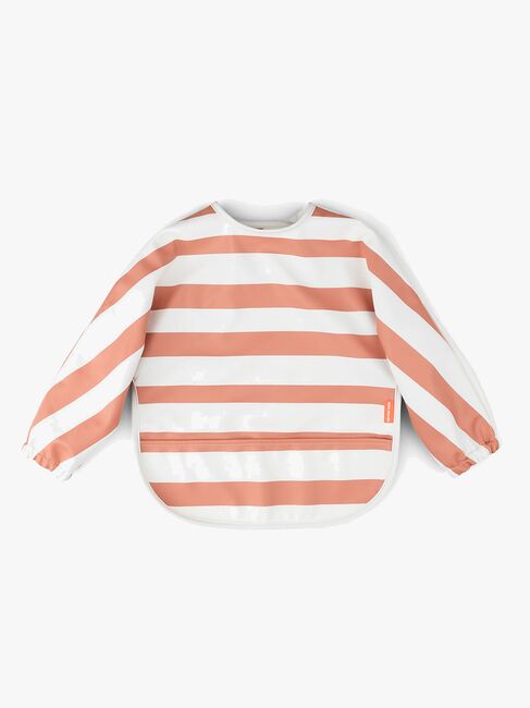 Done By Deer Långärmad Haklapp, Stripes Papaya