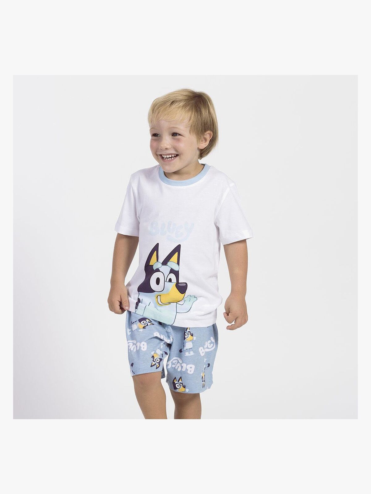 Bluey Pyjamas, Vit/Blå