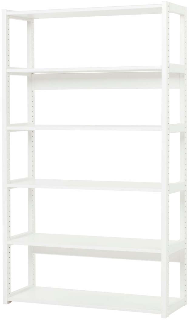 Hoppekids STOREY section with 6 shelves 100 cm White