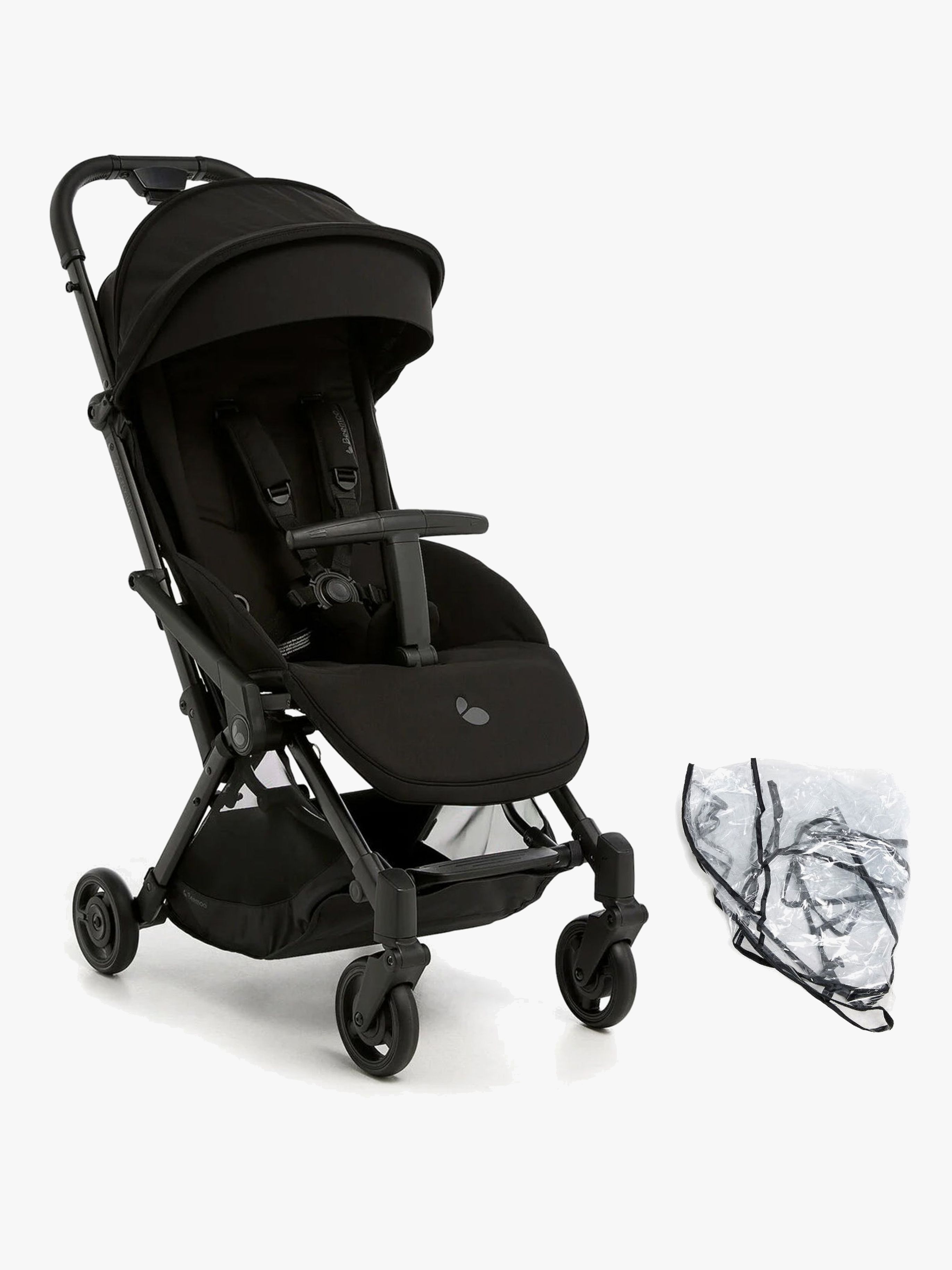Beemoo Easy Fly Lux 4 Sulky Inkl. Regnskydd, Jet Black
