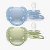 Philips Avent Ultra Soft Napp 0–6m 2-Pack, Grön/Blå