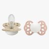 BIBS Infinity Nappar 2-Pack Silikon Stl 2 Symmetrisk, Vanilla GLOW/Blush GLOW