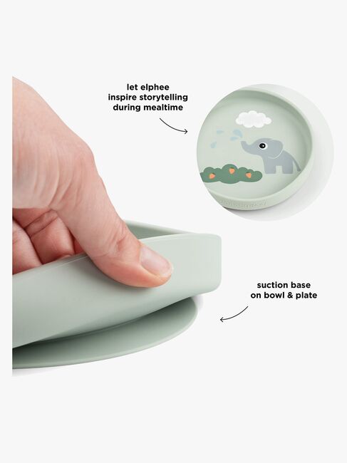 Done By Deer Elphee Silikon Matset Stick & Stay, Green