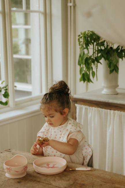 Elodie Skål Set Silikon, Rosy Bow