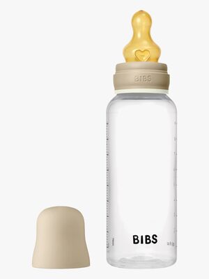 BIBS Medium Flow  Glas Sutteflaske Latex 270 ml Rund, Vanilla GLOW