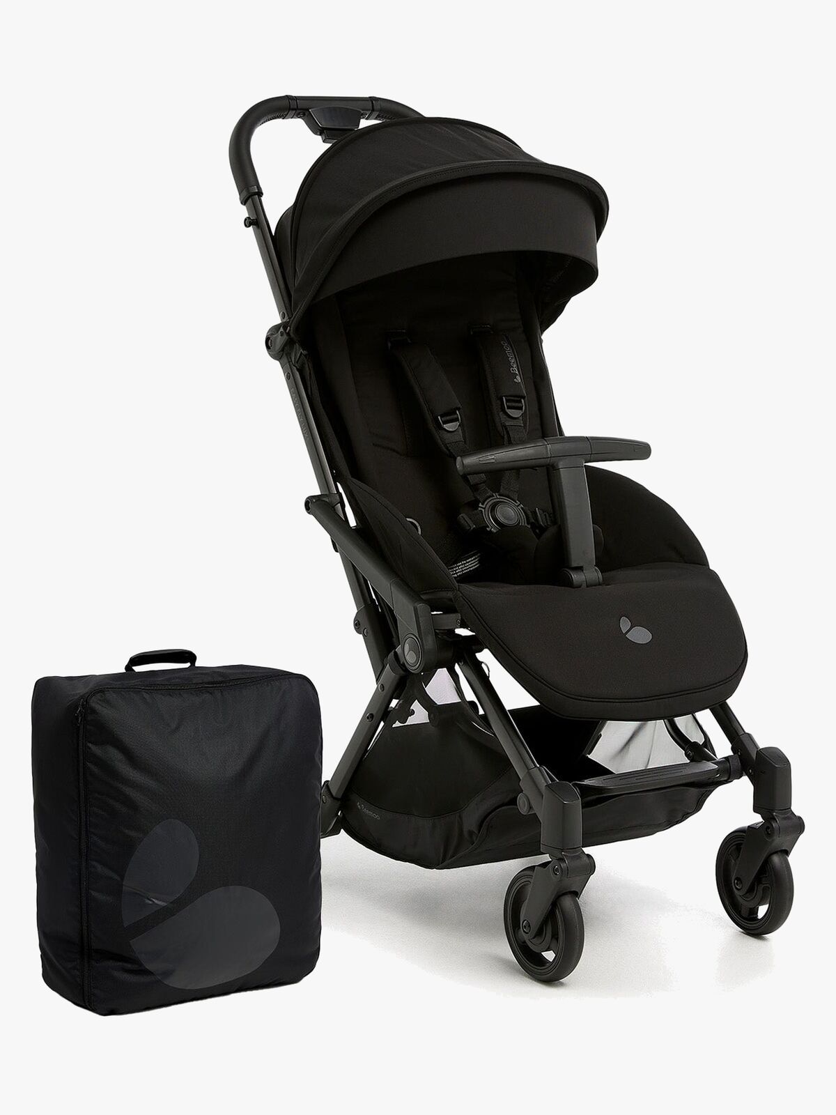 Beemoo Easy Fly Lux 4 Sulky Inkl. Padded Transportväska, Jet Black