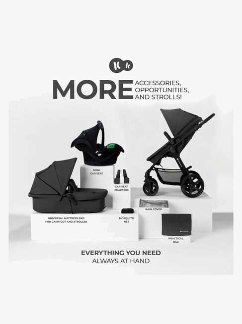 Kinderkraft MOOV CT 3-in-1 Mink Pro Kombivagn, Black