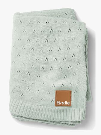 Elodie  Pointelle-stickad Filt, Mineral Green