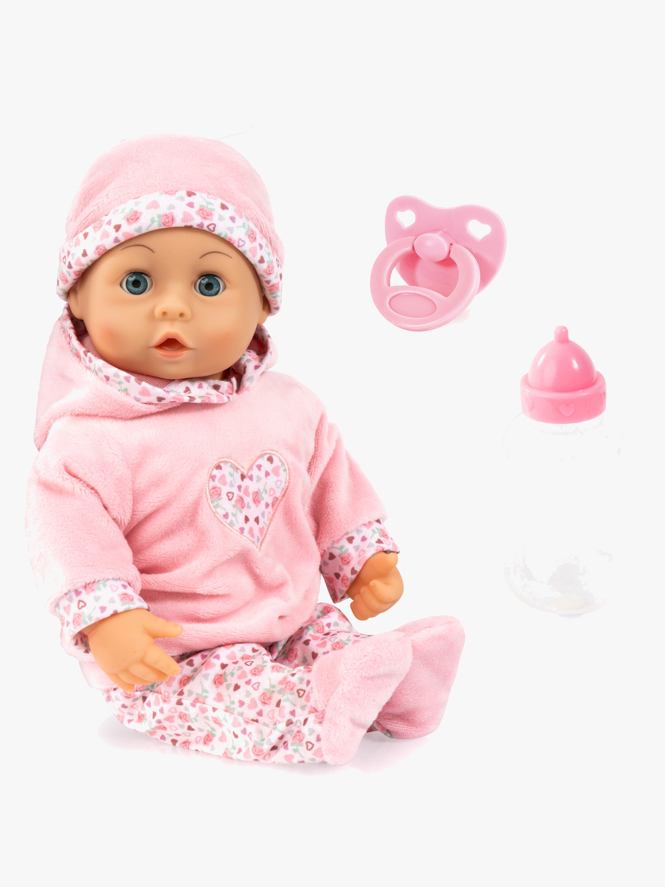 Bayer Design First Words  Interaktiv Docka 38cm, Rosa Blommor