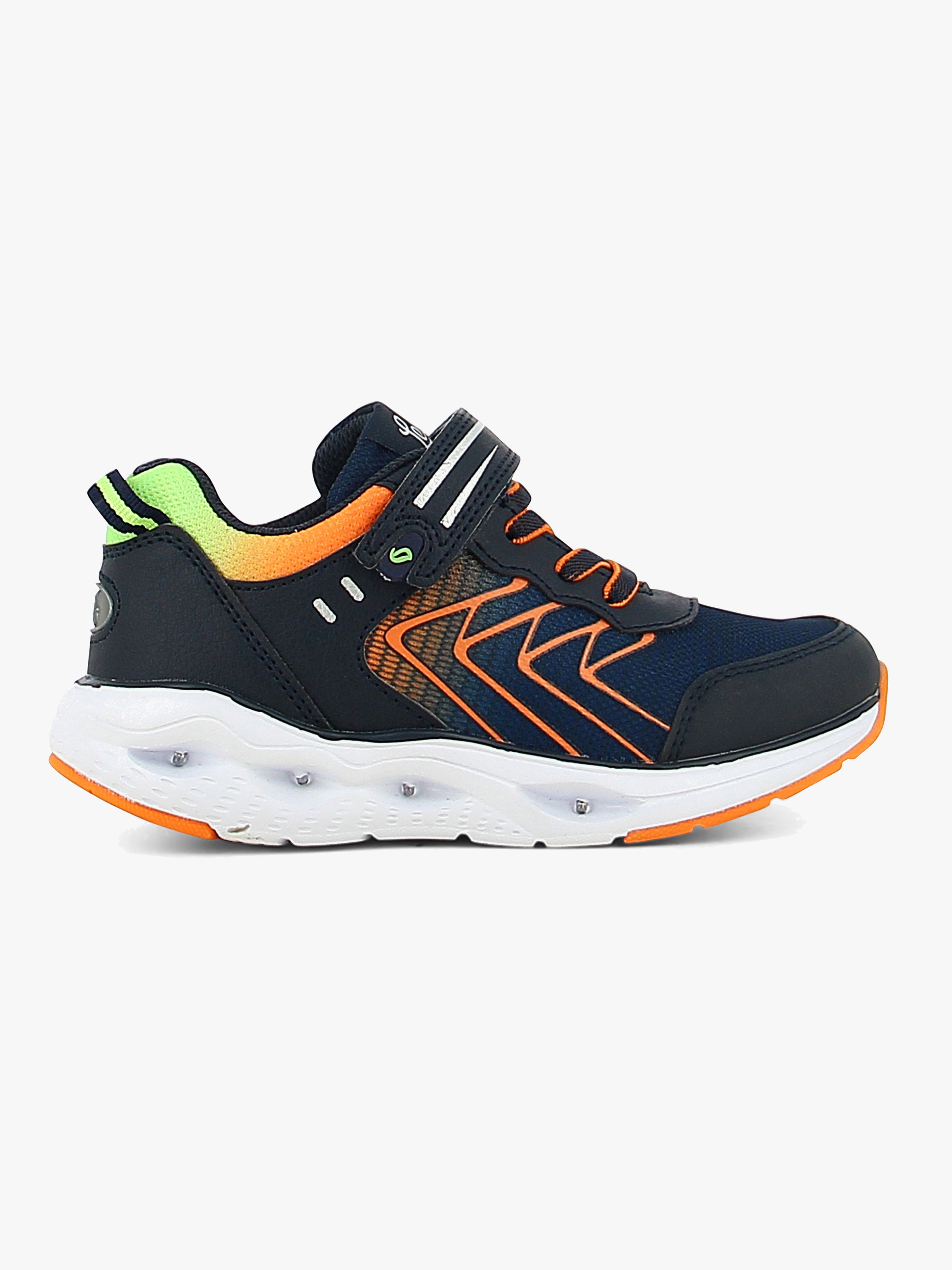 Leaf Varberg Blinkande Sneakers, Navy/Lime, 25